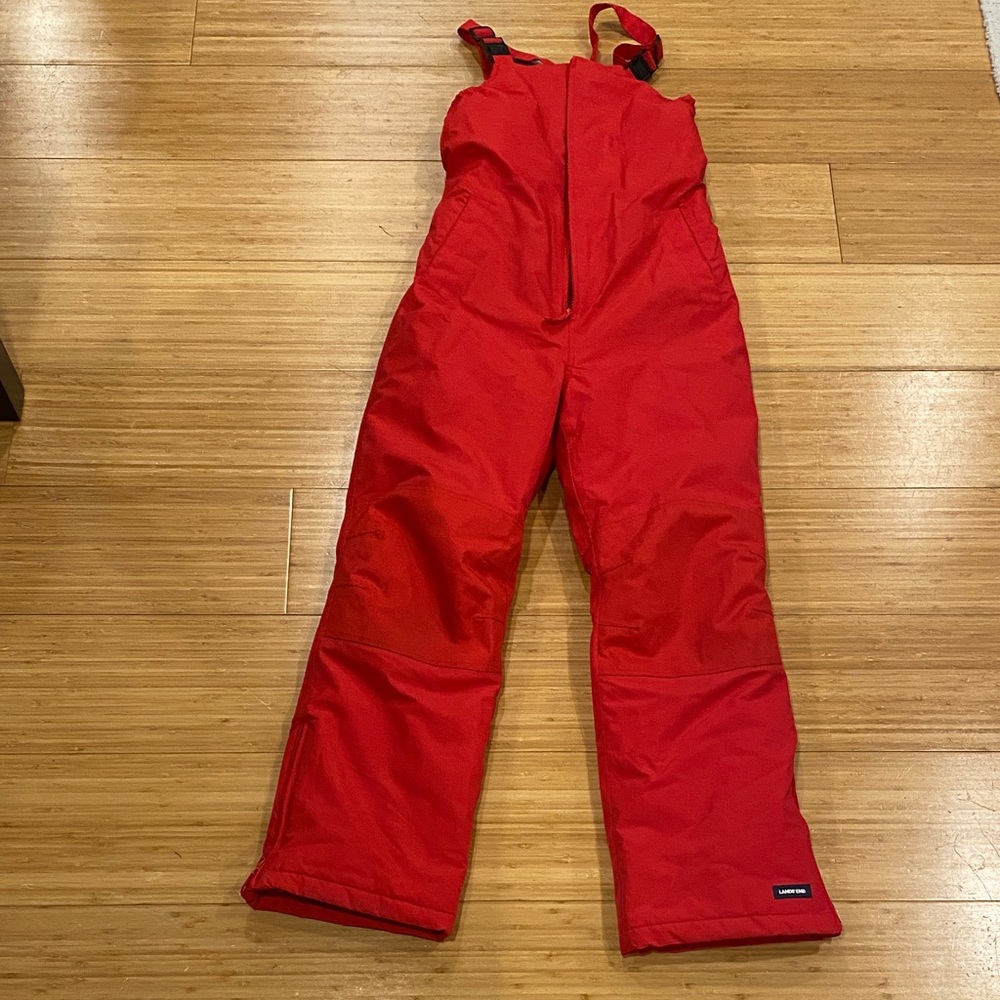 Lands End Squall Red Snow Bib age 18